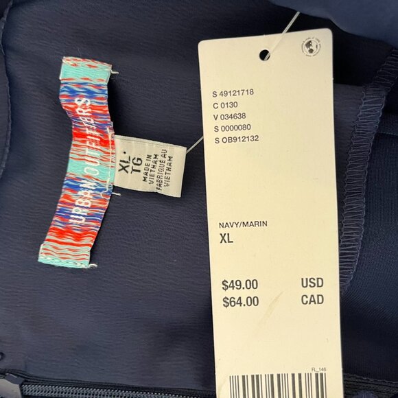 Urban Outfitters Woman's Navy Cowl Neck Slip Dress Sz XL - Picture 3 of 10